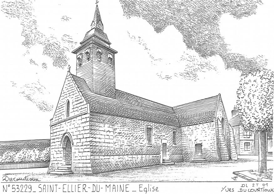 N 53229 - ST ELLIER DU MAINE - église
